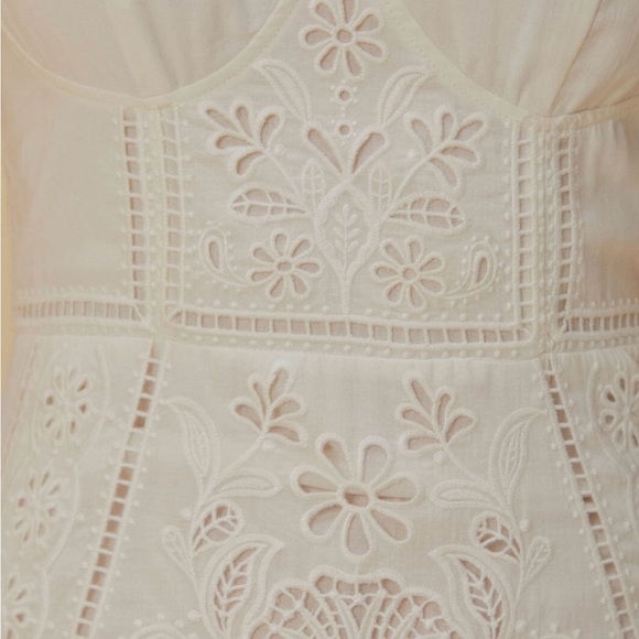 White Richelieu Sleeveless Midi Dress XL 100% COTTON
Care Instructions - Picture 7 of 7